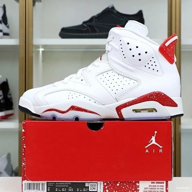 RED AIR JORDAN 6 OREO 0730